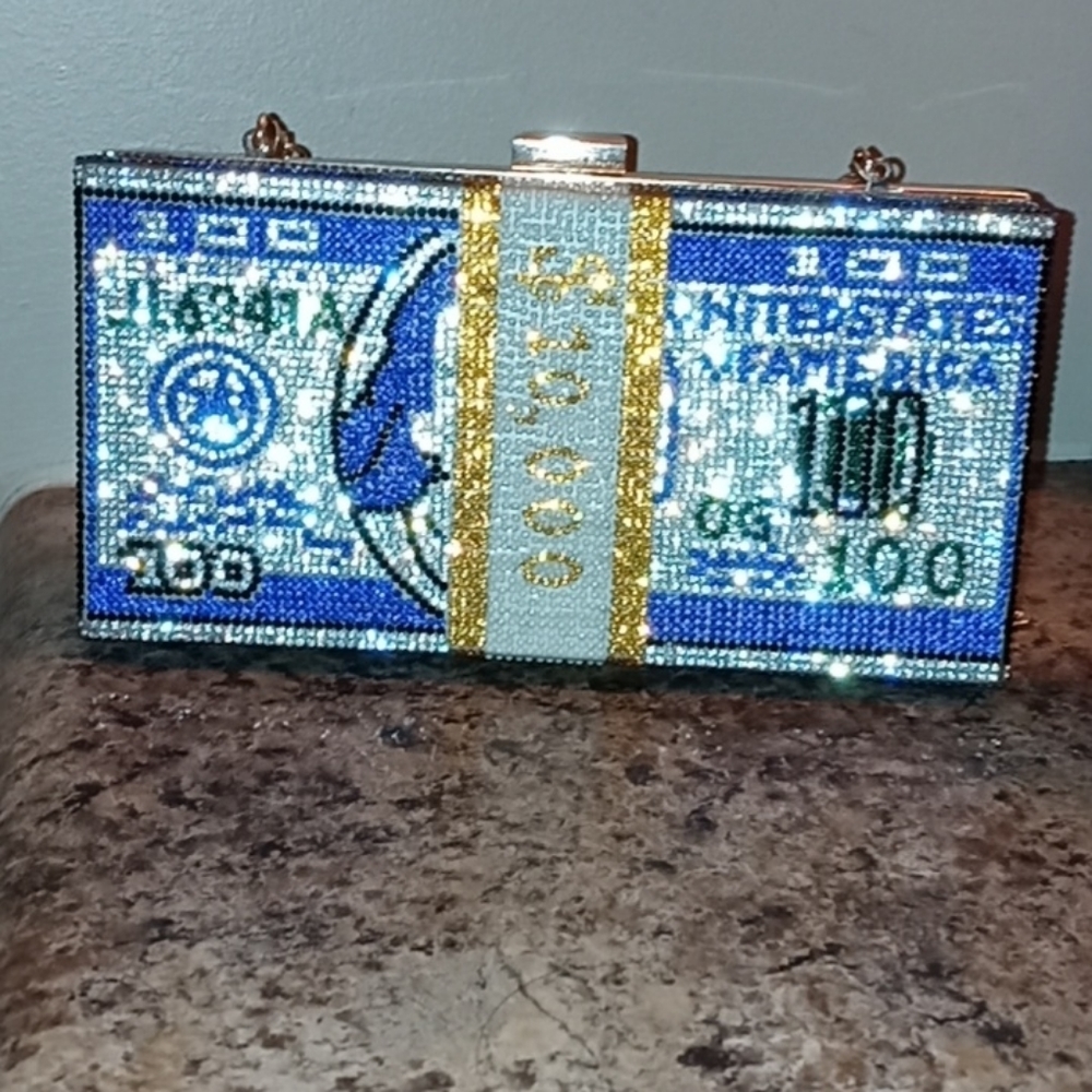 BlueMoney $100 Bill $10K clutch